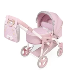 Carro de bonecas dobrável 3x1 - para bonecas de até 48 cm
