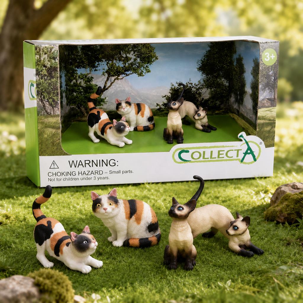 Collecta Set Gatos (Siameses e Coloridos)