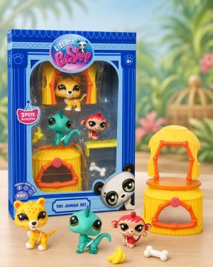 Littles Pet Shop Set Mascote Tiki Jungle