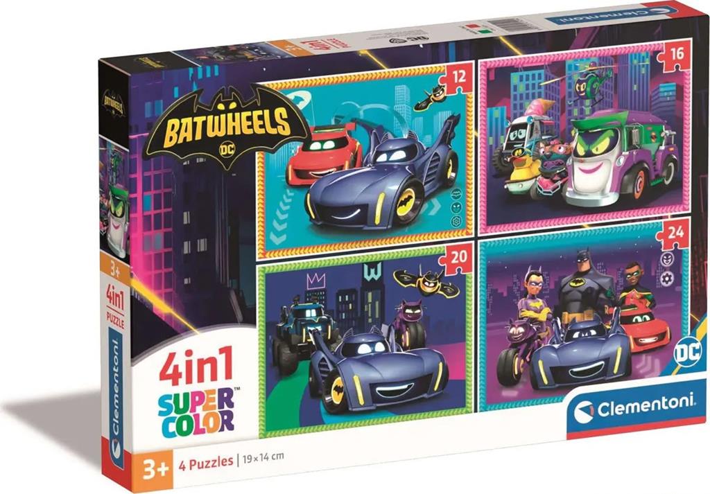 PUZZLE 4 EM 1 BATWHEELS