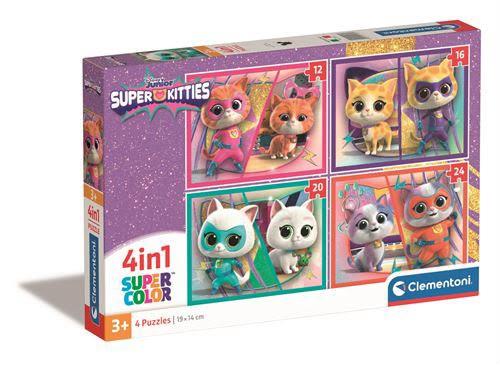PUZZLE 4 EM 1 DISNEY SUPER KITTIES