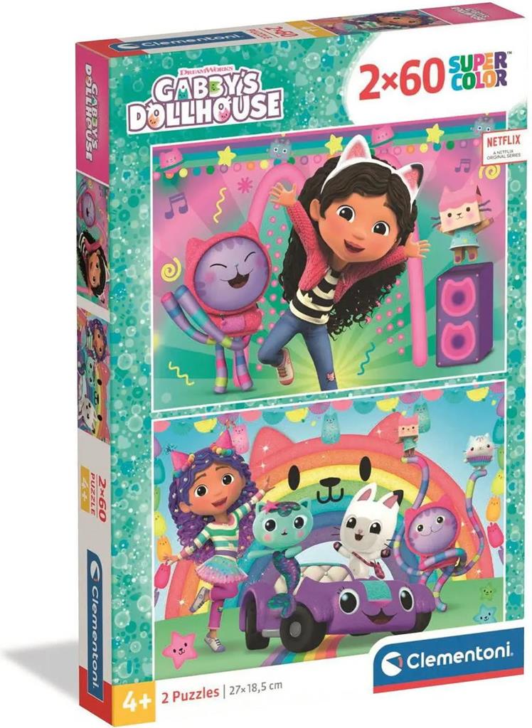 PUZZLE 2X60 GABBY´S DOLLHOUSE