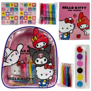 Mochila com acessórios colorir – Hello Kitty