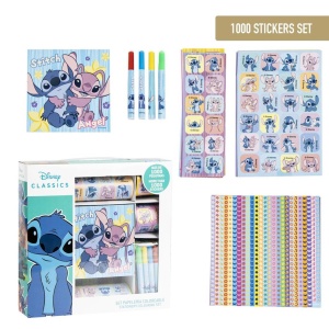 Pack autocolantes 1000 pçs Stitch