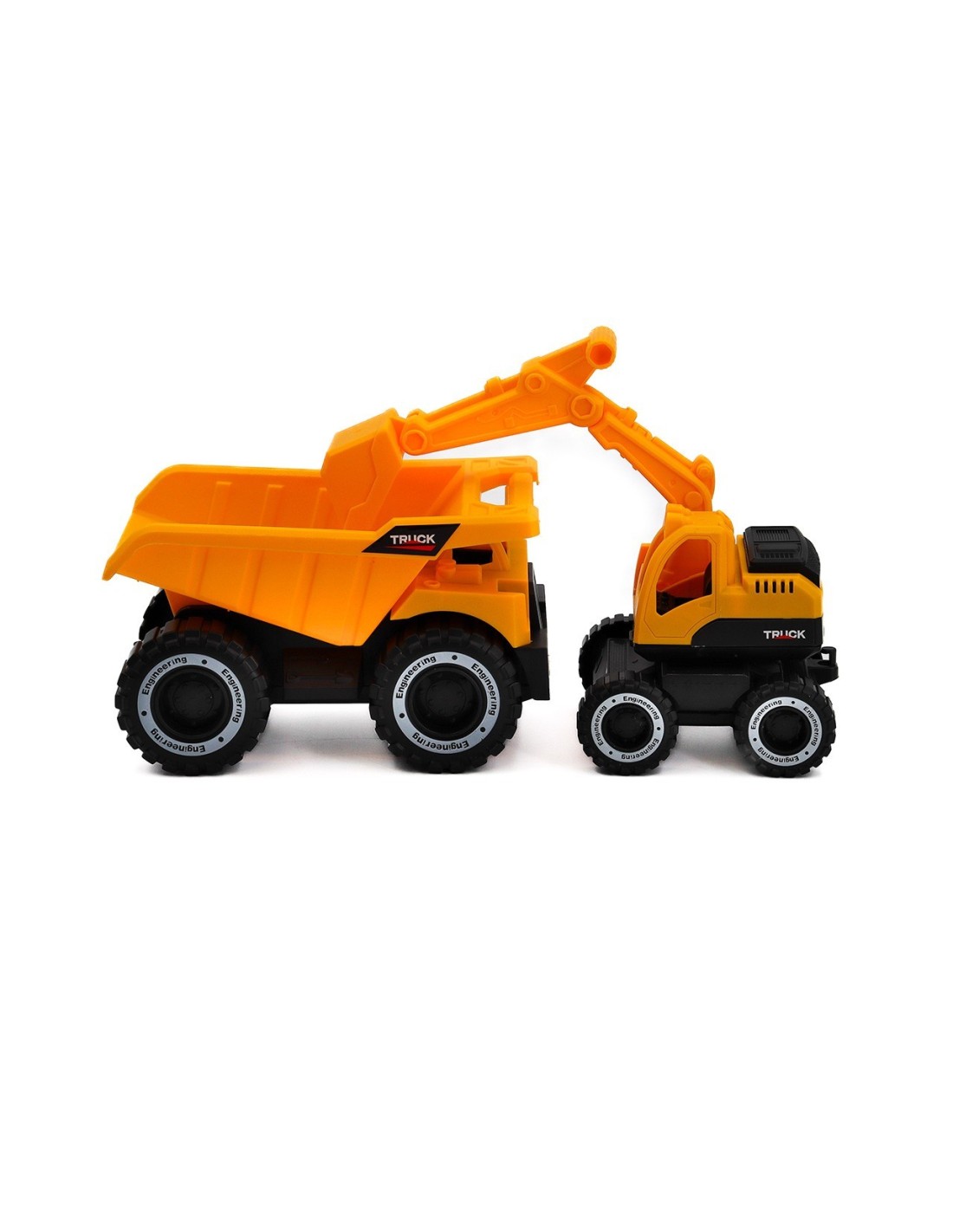 CAMION VOLQUETE + EXCAVADORA LUZ-SONIDO HEROES DE CIUDAD 1