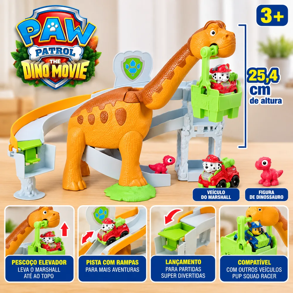 PAW DINO PLAYSET Lift & Race Pup Squad