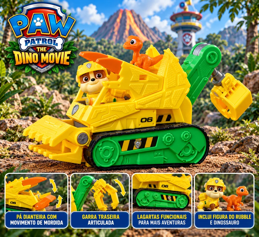 Paw Dino Veículo Rubble
