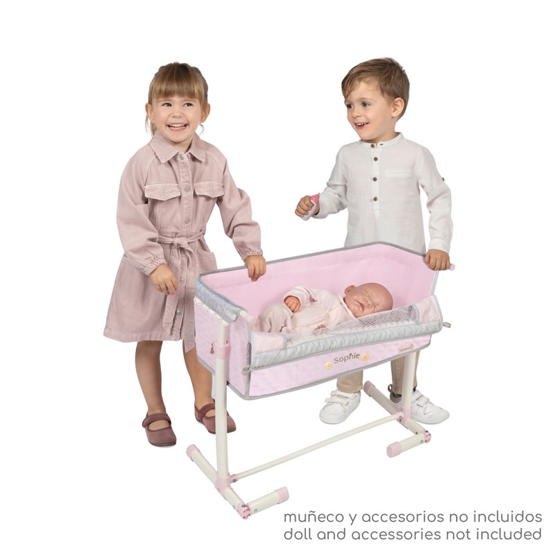 Berço ajustável DORME COMIGO - para bonecas de até 48 cm